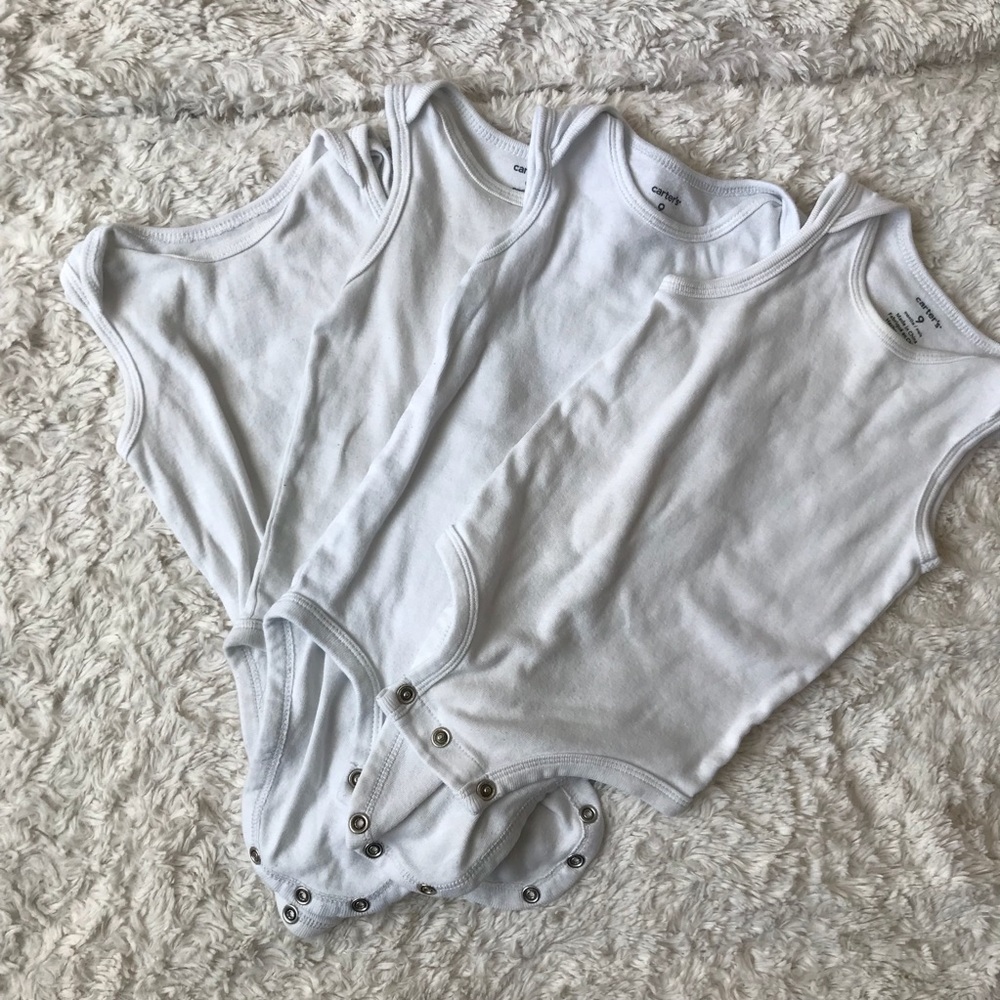 Carter’s Sleeveless Bodysuits - Set of 4 - Size 9M